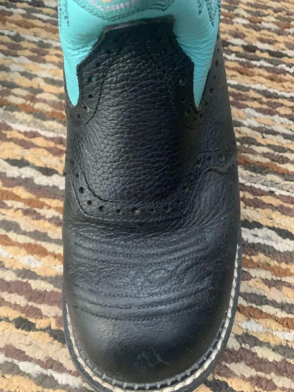 Justin Gypsy Boots Teal Shaft with Black Foot - Picture 5 of 13
